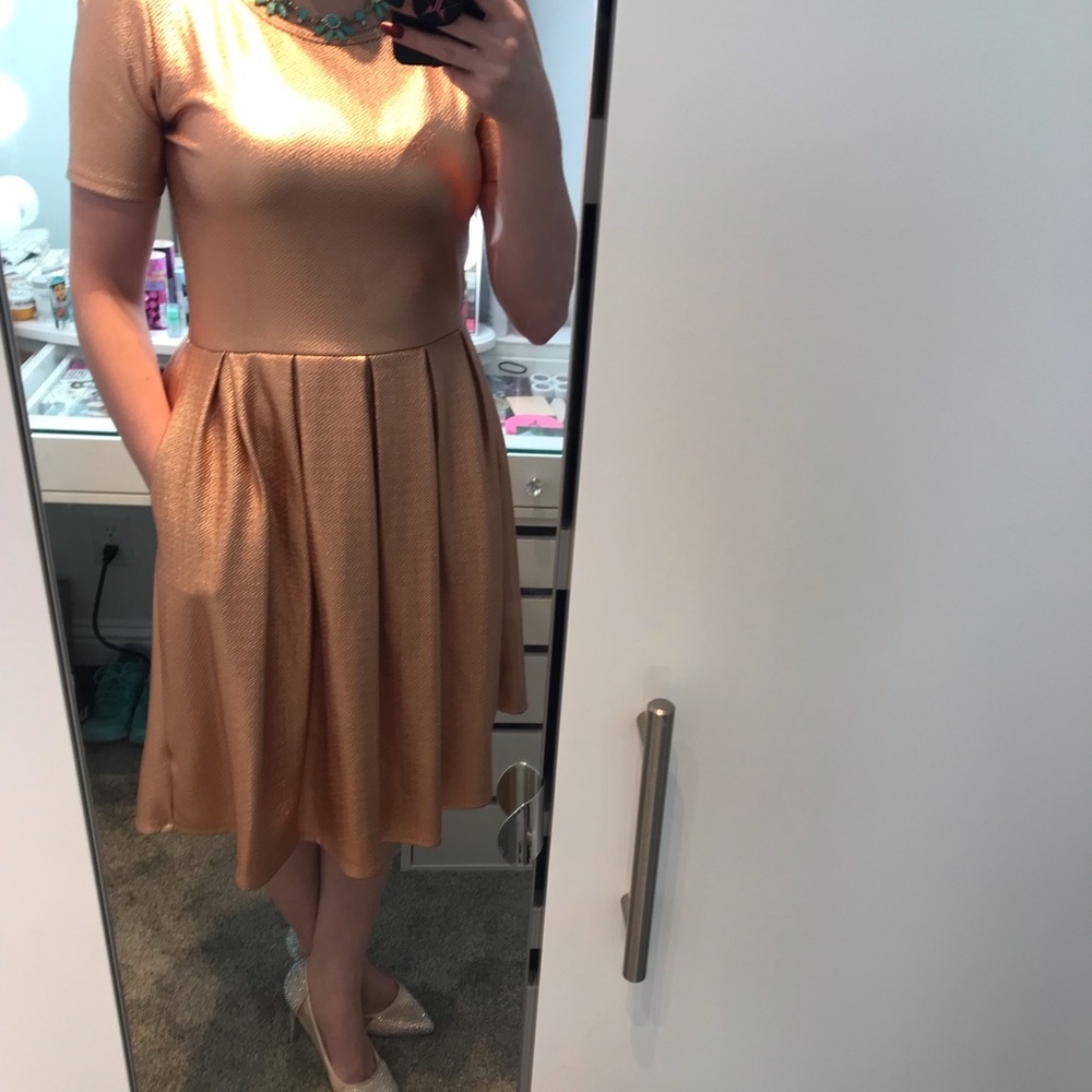 Rare LLR rose gold Amelia dress